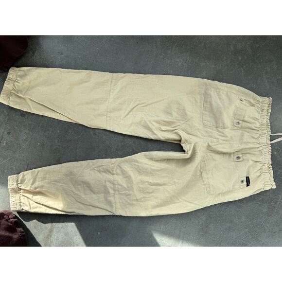 Anthropologie Social Standard Linen Blend Drawstring Pants EUC S Flax Color - Picture 5 of 9